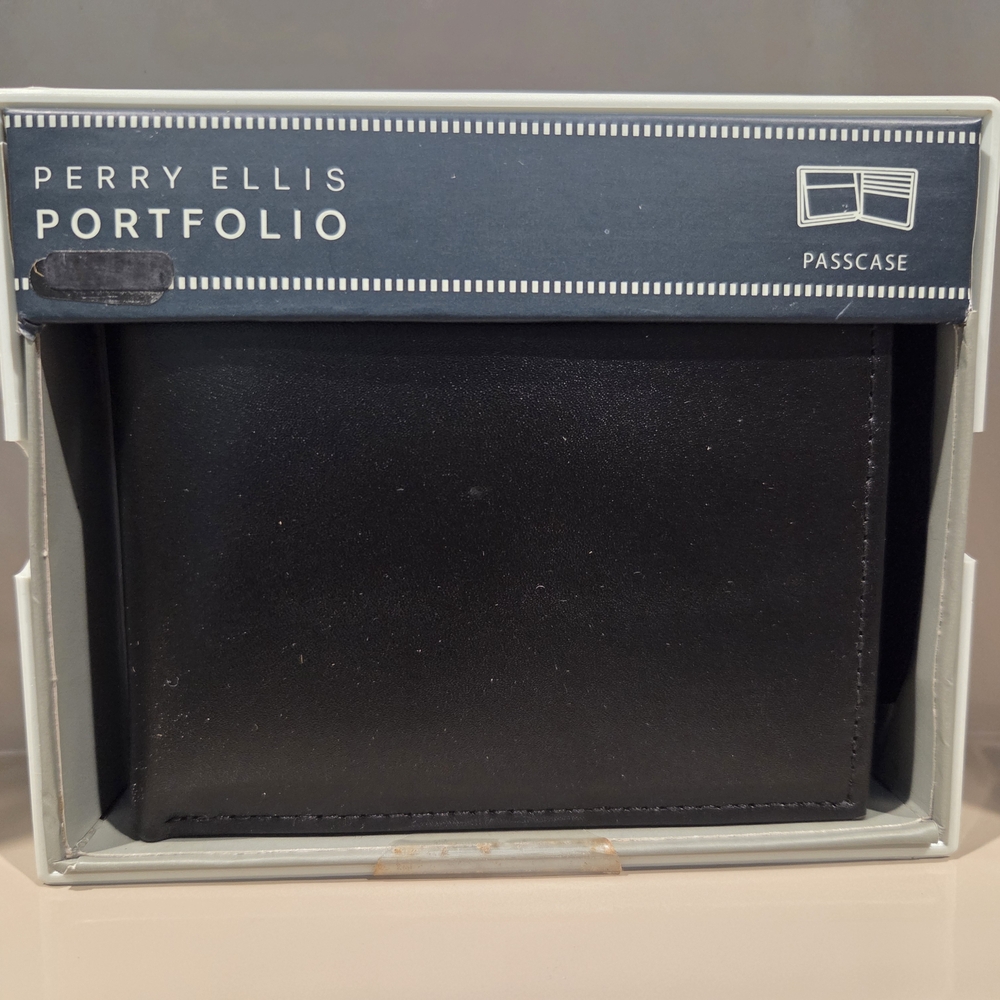 Perry Ellis Black Leather Wallet